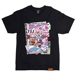 チェンソーマン アートプリント Tシャツ ブラック TVアニメ『チェンソーマン』ストリートアートTシャツ（早川アキ