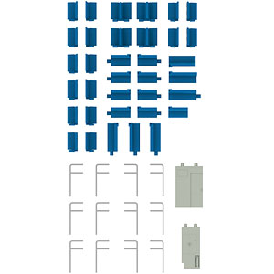 Semi-Cross Seat Interior Set A (Blue) 1/80 Plastic Model