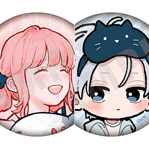 "Yubisaki to Renren" Trading Tin Badge 8Pack BOX