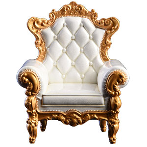 1/12 Classic Armchair White
