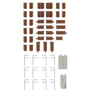 Semi-Cross Seat Interior Set A (Brown) 1/80 Plastic Mode…