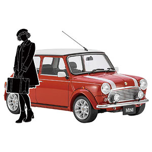 1/24 Mini Cooper w/Girls Figure Plastic Model